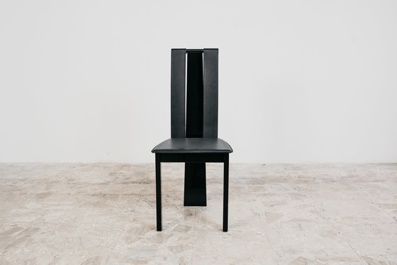 Image 1 of Set 4 Sedie Da Pranzo Postmoderne Design Anni ‘80 Modernariato