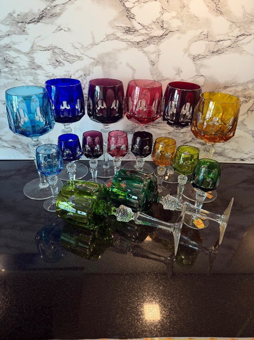 Nachtmann Antika Set Completo 16 Bicchieri – 8 Bicchieri da Vino Römer + 8 Bicchieri da Liquore