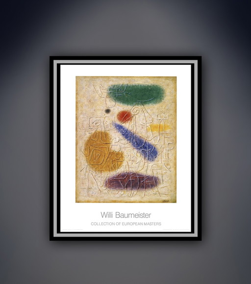 Willi Baumeister: "Tempelwand, 1941”. Gesigneerd in de plaat. 