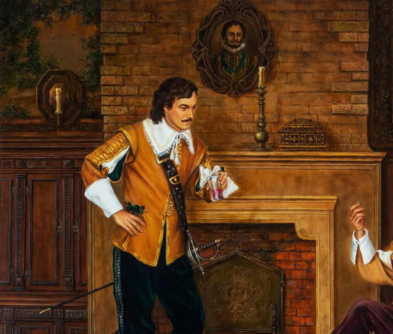 Original Oil Painting Ring of Athos - Based on A. Dumas's "The Three Musketeers" – Paintings & Drawings (photo 4 of 7)
