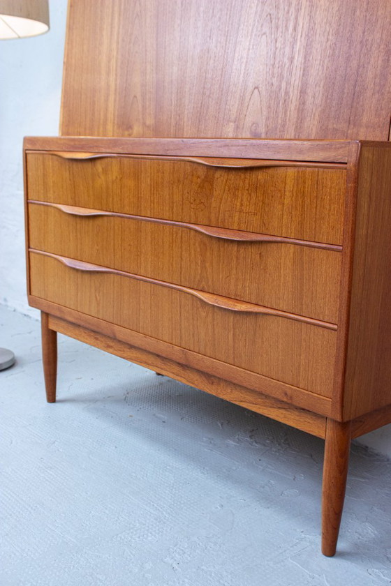 Image 1 of Scrivania da segretaria vintage in teak Erling Torvits, scrivania da scrittura danese