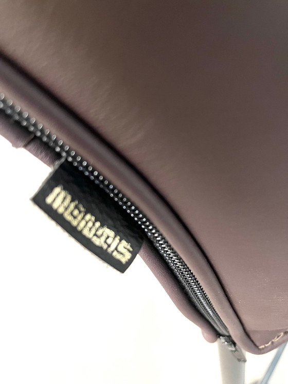 Image 1 of Silla posmoderna Charly de cuero de Gerard van den Berg para Montis años 80