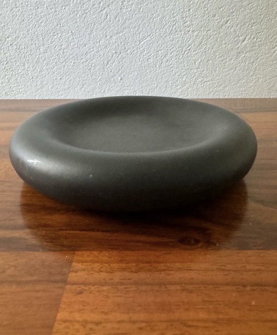 Image 1 of Vide poche céramique noir Memphis années 80