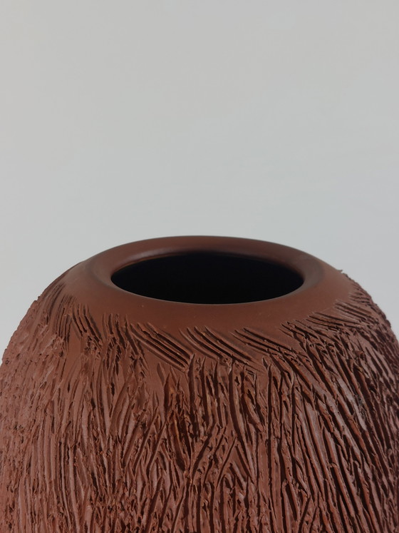 Vintage vaas met sgraffito decoratie in brutalistische stijl uit het midden van de 20e eeuw – Vazen, Ceramic (photo 12 of 14)