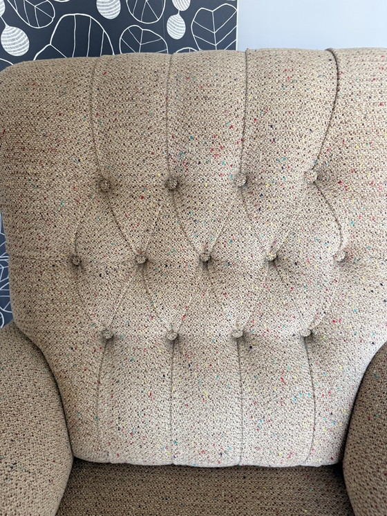 Image 1 of Kwalitatief zeer goede klassieke fauteuil met mooie stof van Designers Guild. 