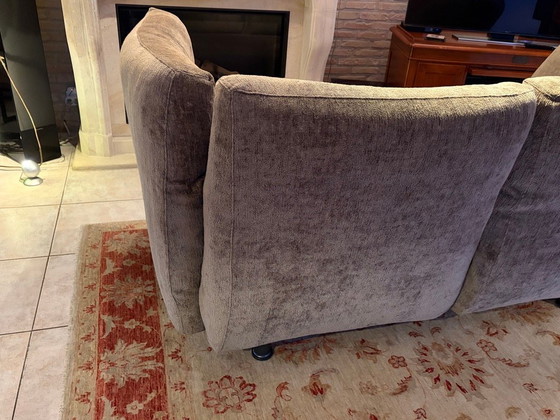 Two-seater sofa in taupe fabric, Edra, 2 seaters, Textile, Modern (photo 9 of 9)