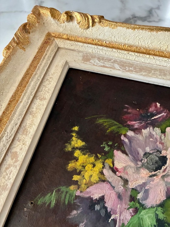 Natura morta olio su tela Scuola Francese – Dipinti e disegni, Legno (photo 6 of 11)