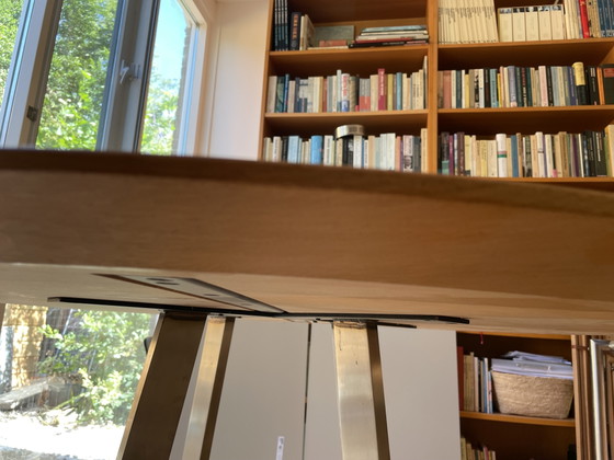 Vendo bellissimo tavolo da pranzo in rovere, diametro 125 cm. – de Tafelfabriek, Tavoli da pranzo, Metal (photo 6 of 12)