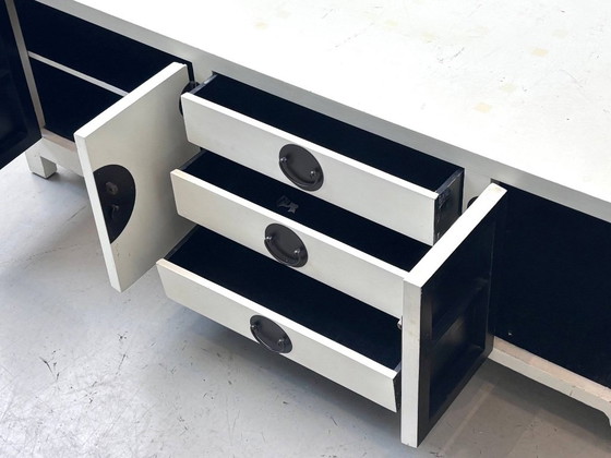 Lowboard Asiatique Blanc avec Ferronnerie Noire – Meubles tv, Wood (photo 6 of 15)