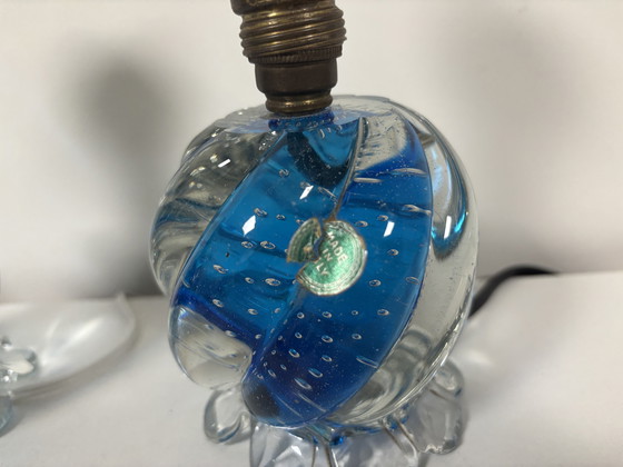 Image 1 of Design by Seguso, Murano Bullicante Tafellamp Italy.