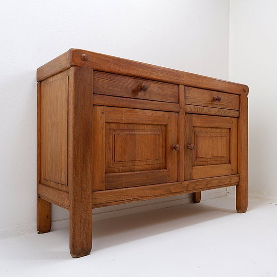 Image 1 of Credenza in stile rustico con 2 ante e 2 cassetti - anni '60