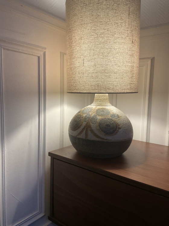 Danish Ceramic Lamp Søholm, Table lamps, Beige (photo 9 of 15)