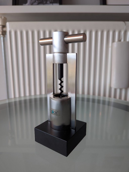 Sacacorchos ZACK "Sigue tu estilo" - Abridor de vino de diseño - Acero inoxidable cepillado