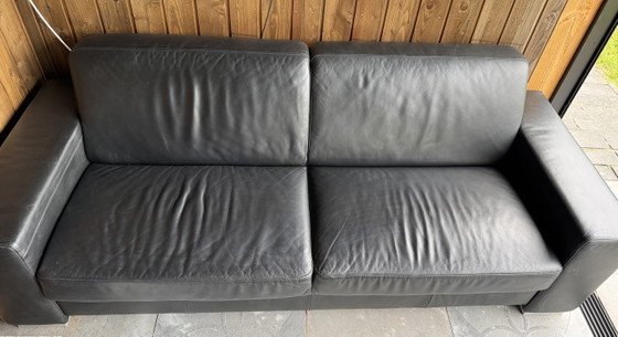 Image 1 of Schwarzes Ledersofa