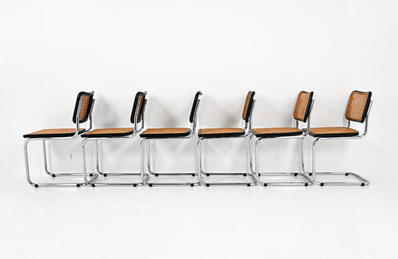 Image 1 of Chaises de salle à manger style B32 de Marcel Breuer, lot de 6