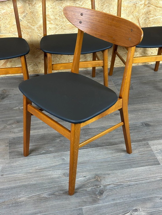 Image 1 of 4 sedie in teak anni '60 e '70, sedia da pranzo Farstrup Denmark Design