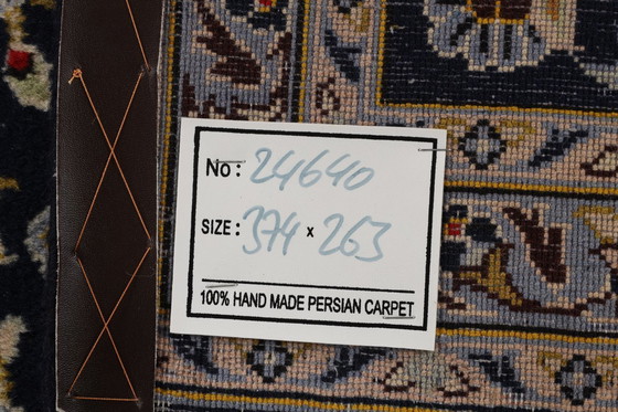 Image 1 of Alfombra persa Kashan 3,74 x 2,63 Alfombra oriental fina N.° 24640