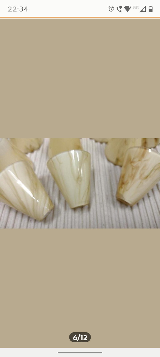 Image 1 of Marmorlampenschirme für G4-Fassung mit Klemmfeder