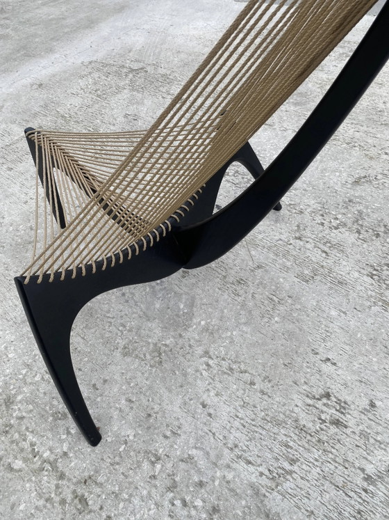 Jørgen Høvelskov - Poltrona "Harp" o "String", 1963, Sedie da camera, Nero, Scandinavian (foto 17 di 17)