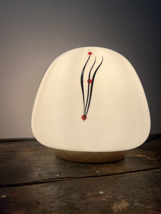 Image 1 of Vintage japandi mushroom tafel lamp