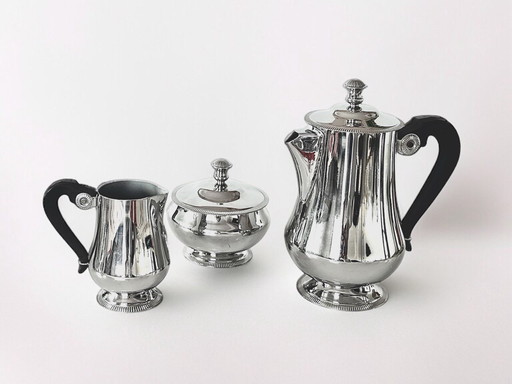 4x Letang Remy сoffee & tea  Silver Plated set 70-80s (France, 70-80s) 
