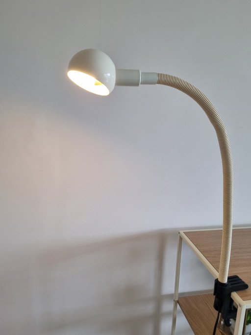Vintage Hebi Isao Valenti snake lamp + originele tafelklem