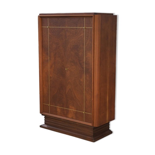 Armoire Art Déco en acajou, signée A. Bicchierini, années 1940.