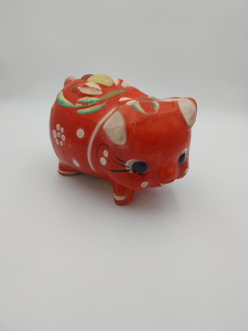 1 x Tirelire chinoise en céramique des années 1980