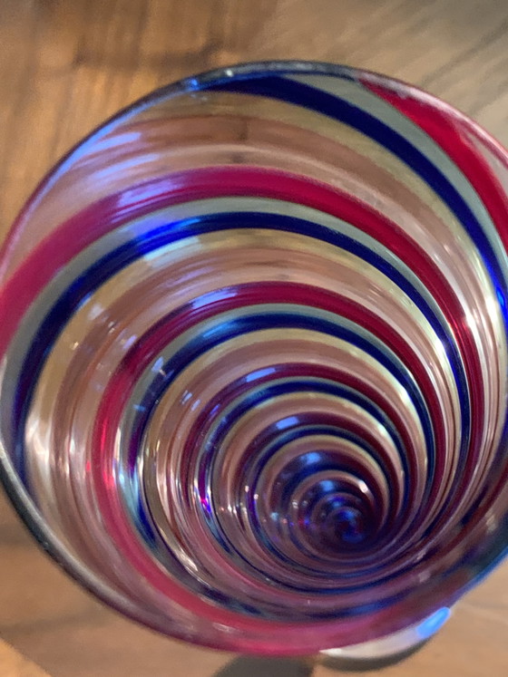 Dúo de Amantes – Par de Copas de Cristal Soplado de Murano, Atribución Nason – Vasos y jarras, Murano Glass (photo 7 of 15)