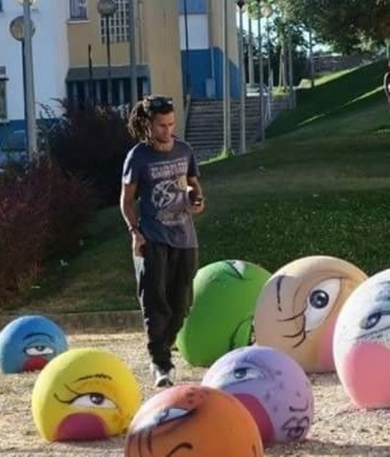 Image 1 of UTOPIA - Kids on Guns Hill - Artist's painting under glass