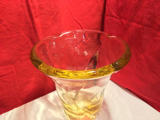 DAUM Nancy Rare and Imposing Crystal Vase, Transparent (photo 8 of 9)