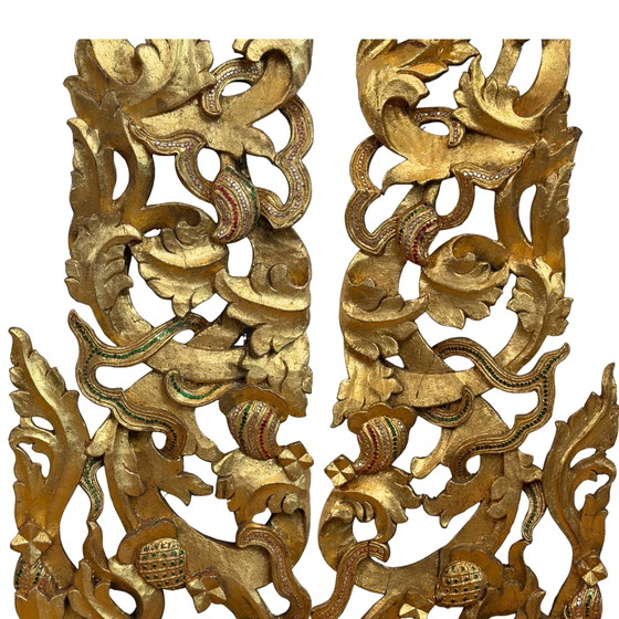 Conjunto monumental de fachada de templo birmano (5 piezas, aprox. 200 cm alto) – Estilo Mandalay (circa (photo 9 of 11)
