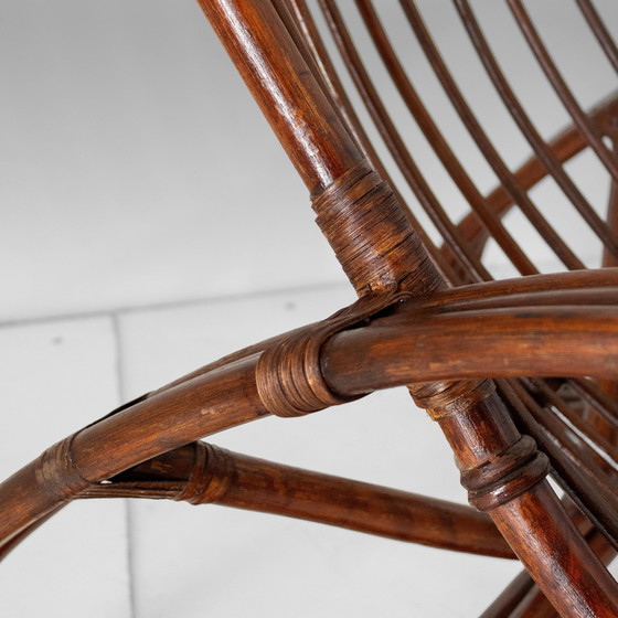 Image 1 of 1 sillón curvo de bambú italiano moderno de la década de 1960