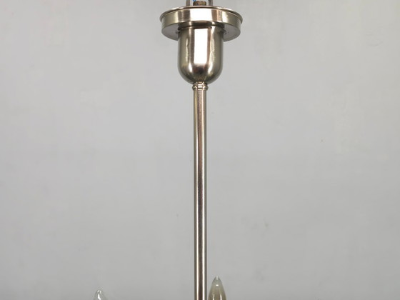 Image 1 of Art Deco Chandelier with Matching Sconces, Czechoslovakia 1930s