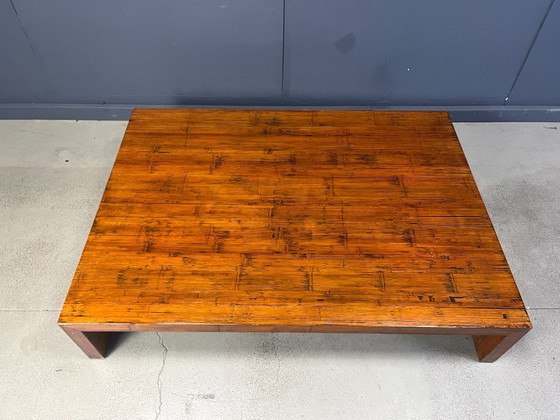 Image 1 of Grande tavolino da caffè in bambù attribuito ad Axel Vervoordt, anni '80