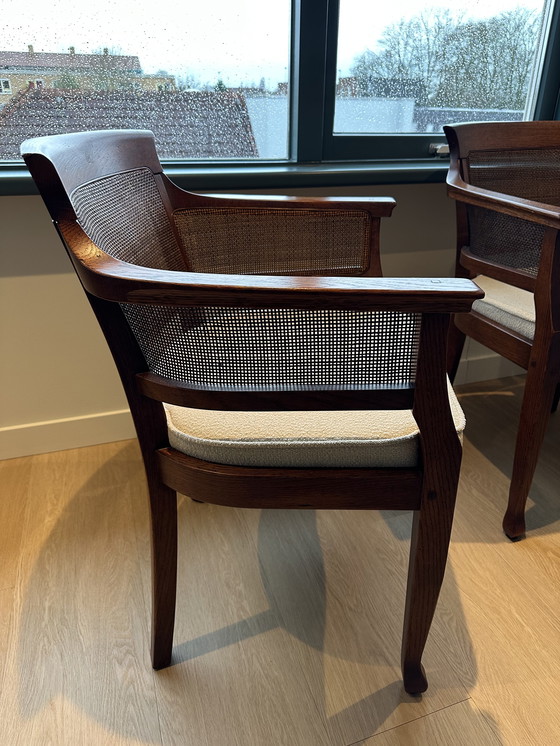 Image 1 of Set of 2 Vintage Bannink Art Nouveau armchairs – reupholstered - 70's/80's