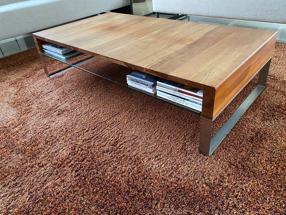 Image 1 of Leolux cherry wood coffee table