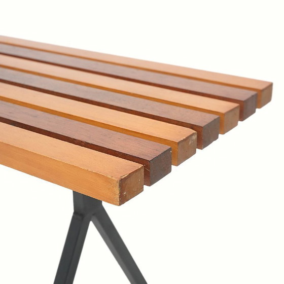 Image 1 of Banc en métal et en bois, années 1950