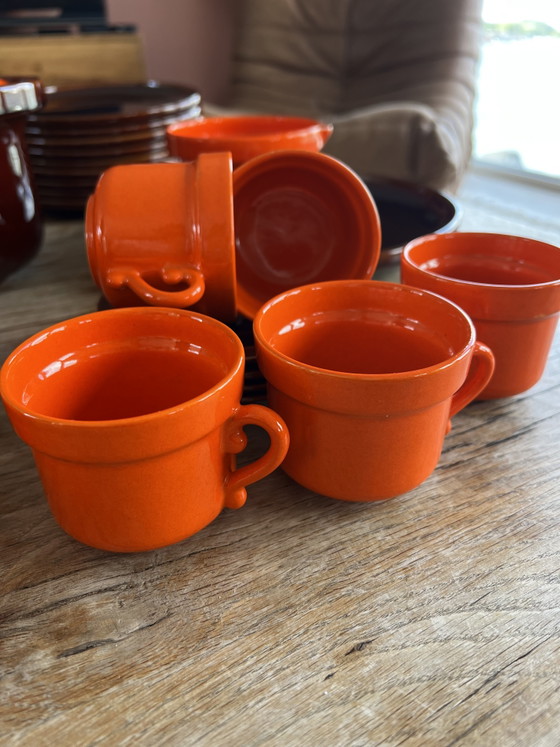 Triangle Houses Orange/Brown Dinnerware – Driehoek Huizen, Crockery, Ceramic (photo 6 of 14)