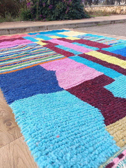 Mehrfarbige Berber-Tapis aus Leinen, 350 cm x 200 cm