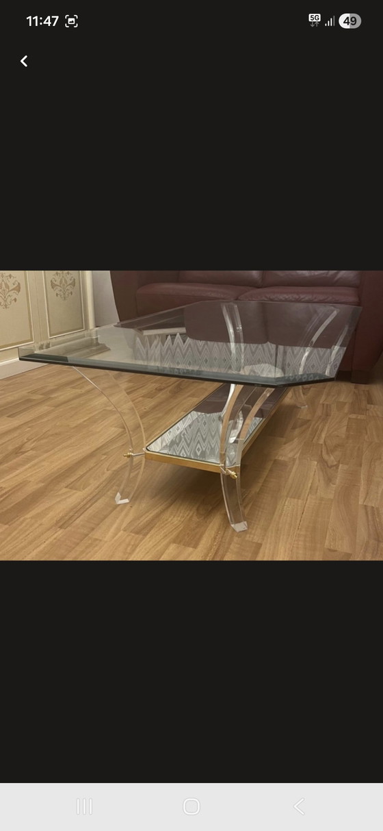 Image 1 of Italian glass coffee table