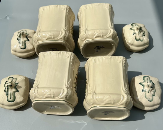 Image 1 of Heer - Tea container/box (4) - ceramic - hand-painted Germany - - 1960-1970