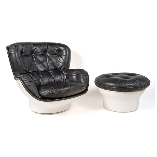Karaté Armchair and Ottoman by Michel Cadestin for Airborne, c.1970
