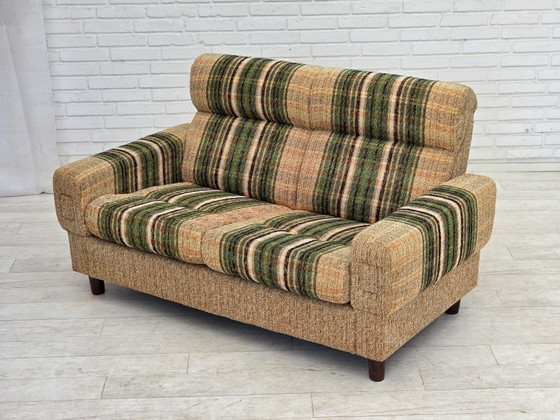 Image 1 of 1980s, Danish 2-seater sofa by Nisbo Horsens, furniture wool.