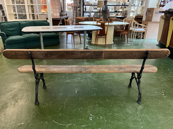 Banc de jardin, Bancs de jardin, Bois, Fonte, Marron (photo 5 sur 8)
