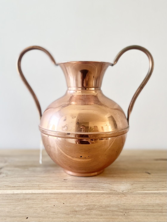 Image 1 of Vaso anfora vintage in rame francese · Villedieu-les-Poêles · Decorazione country francese