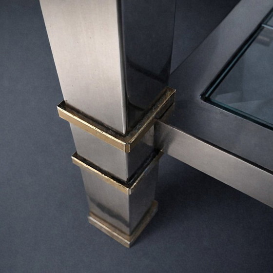 Image 1 of Table basse – laiton et verre facetté