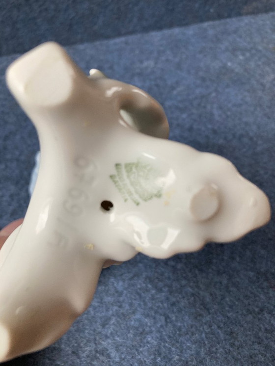 Image 1 of Porcelain figurine of a butterfly and gentian