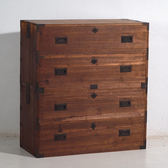 Antique Japanese Chest of Drawers - Taishō / Showa Period (c. ) #37 – Metal (photo 4 of 40)