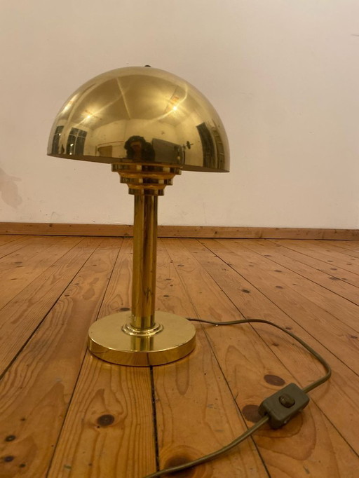 Lampe de table vintage W.S.B. en laiton doré
